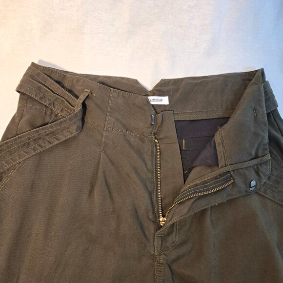 GOOD AMERICAN Hunter Green Belt Hi-Rise Drapey Cargo Pant Size 6/28 New NO Tag! - Picture 9 of 16